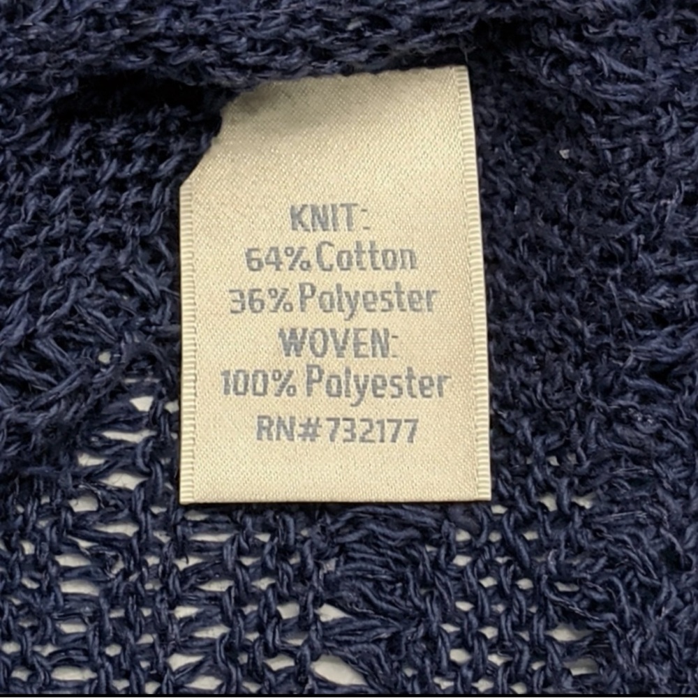 LC Lauren Conrad Chiffon Mixed Media Tank in Peacoat Navy ~ Size: XL ~ NWT - Picture 15 of 16